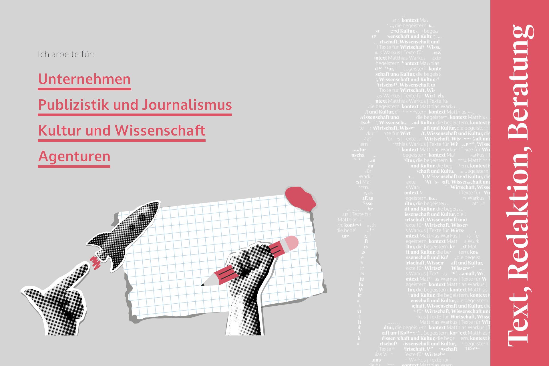 Personal Branding: Screenshot der Website mit verschiedenen Grafikelementen