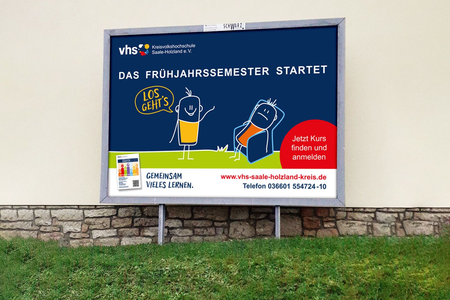 Werbekampagne Kreisvolkshochschule Saale-Holzland: Großformatplakat