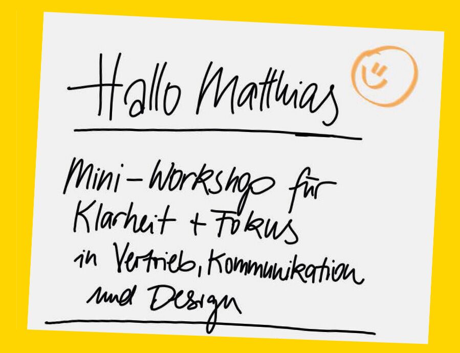 Herzliche Willkommensgrüße auf Flipchart zum Personal Branding Workshop