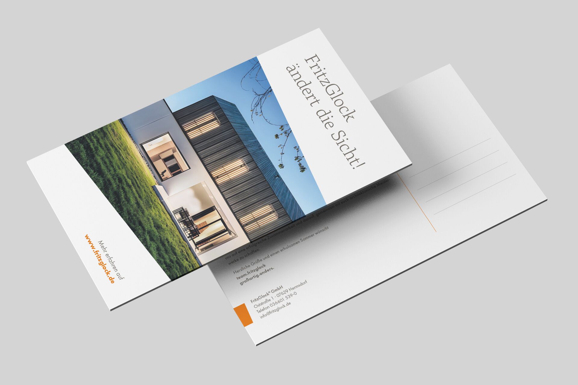 Blick auf hochwertigen DINlang Flyer, Strategisches Design