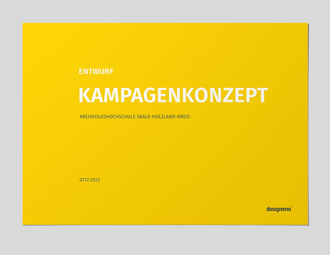 gelbe Titelseite des Kampagnenkonzeptes