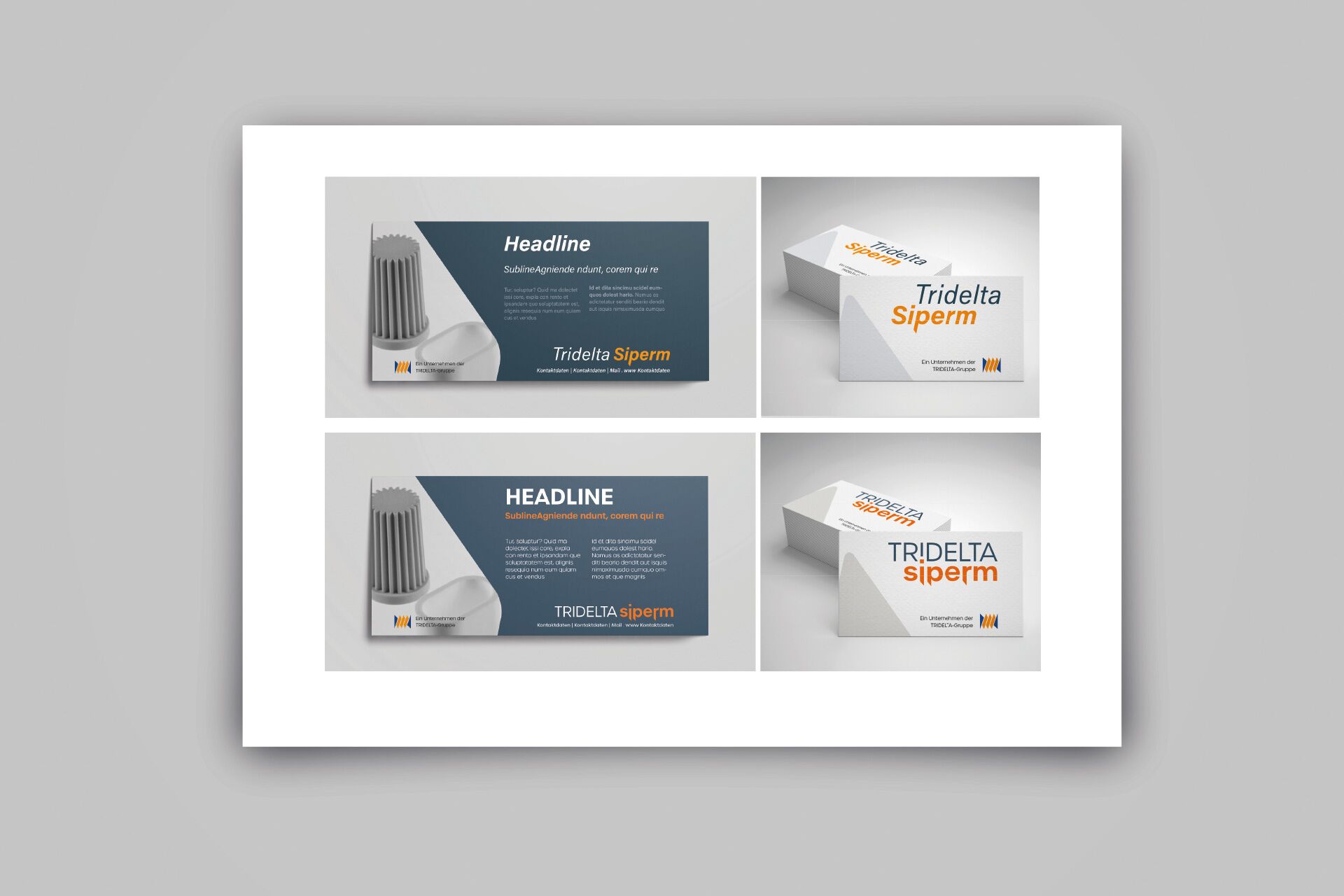 Logo Redesign: Mockups von Flyern und Visitenkarten