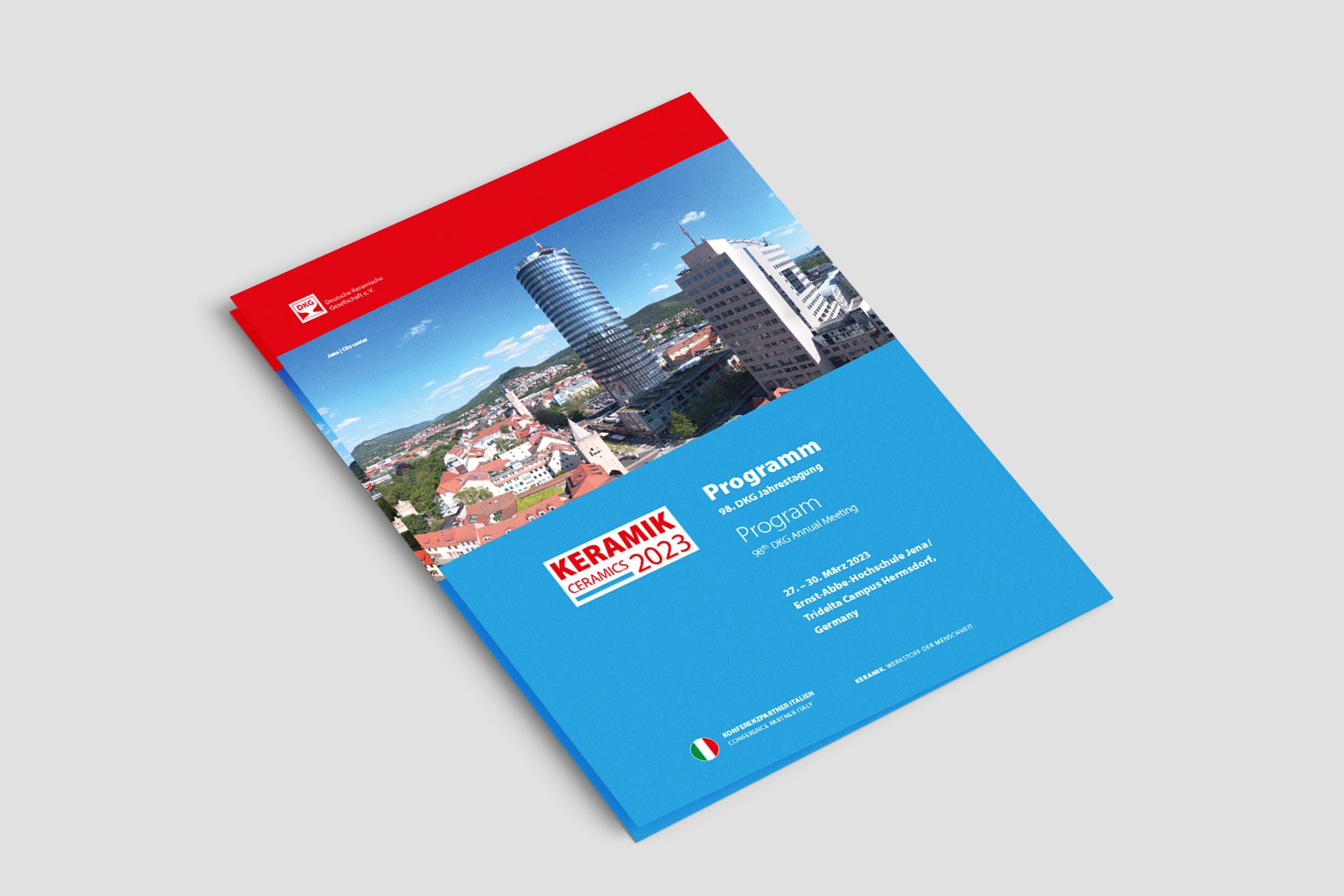 Cover des Programmhefts mit JenTower